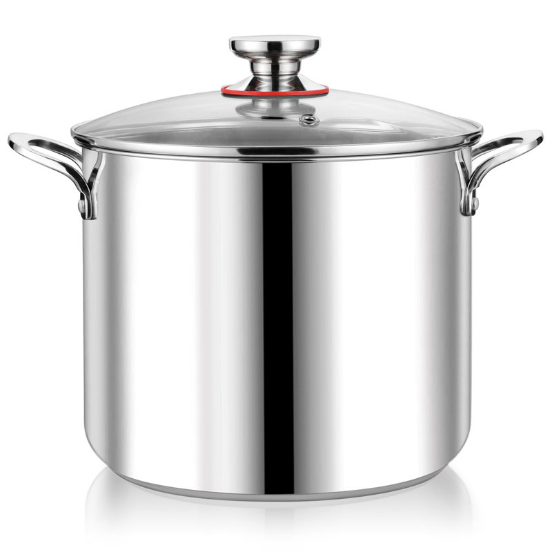 Wilmall 12 Quarts Non Stick Stainless Steel Stock Pot Wayfair 